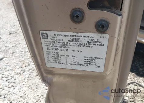 2004 GMC Sierra 1500 Sle z USA, uszkodzony, nr VIN 2GTEC19V641156796